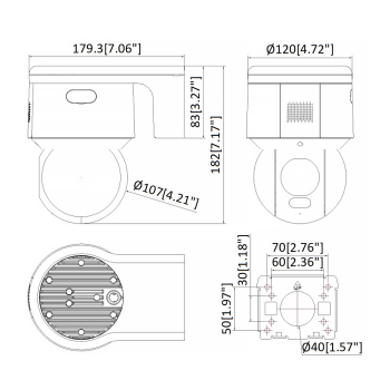 KAMERA IP OBROTOWA ZEWNĘTRZNA DS-2DE3A400BW-DE F1 T5 PL AcuSense - 4 Mpx 4 mm Hikvision